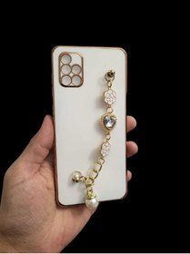 Resim BilişimGo Technology Galaxy A71 El Geçmeli Kalp Zincirli Lüx Lazer Telefon Kılıfı 