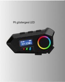 Resim Bluetooth 5.4 İnterkom Ip65 Toz Ve Su Geçirmez Led Göstergeli 