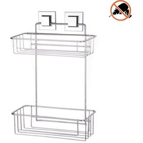 Resim Banyo Köşe Rafı Kendinden Yapışkanlı 2 Katlı Easyfix (464954435) Gri 