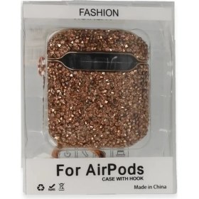 Resim Airpods 2 (2.nesil) Mira Taşlı Kılıf Rose Gold 