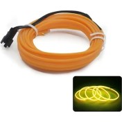 Resim Oldfriend 1 Adet 5m Usb Led Neon Şerit Işık Sarı Araç İçi Dekorasyon Parti Aydınlatma 