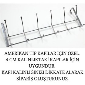 Resim BY POLAT Krom Kapı Arkası Askısı 