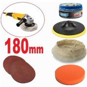 Resim 180mm Oto Araç Kaporta Tampon Boya Pasta Cila Cırt Taban Bone Set 