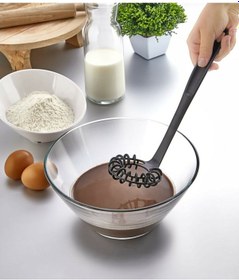 Resim Spiral Çırpıcı - Plastik Çırpma Aparatı Siyah 