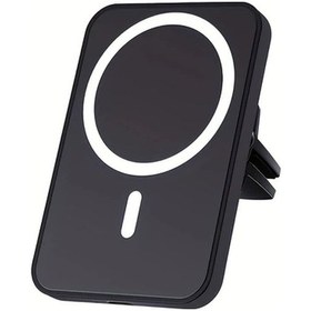 Resim Turcoshop11 Siyah 15w Hızlı Şarj Kablosuz Araç Şarj Cihazı Taşınabilir Usb Güç Kaynaklı Pilsiz 