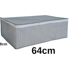 Resim Mcreative 6 Adet Çizgili Hurç Seti Büyük Boy Baza Altı Çekyat Düzenleyeci Çeyiz Bohçası 64 x 48 x 22 