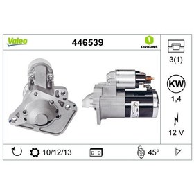 Resim VALEO 446539 Marş Motoru 1.4 Kw 10 Diş Clio- Kangoo- Megane- Twingo 1.5 Dci OEM Yedek Parca 38562717 