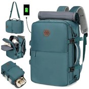 Resim Wangxi Unisex Lake Blue Usb Şarjlı 17.3 Inç Tsa Onaylı Seyahat Laptop Sırt Çantası Diğer 