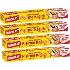 Resim Koroplast Pişirme Kağıdı Hazır Kesilmiş 16 Adet 4lü Paket 