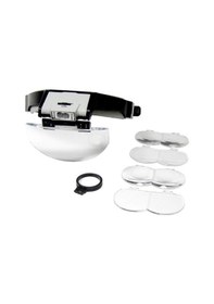 Resim Büro Ev Ofis İçin 5lens Takmalı Led Işıklı Büyüteç Şapka Tip Eller Serbest Çalışma Büyüteci 