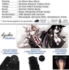 Resim İlyuka Mousepad 90x40cm Büyük Boy Xxl Mp449040 Anime Warrior 