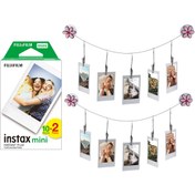 Resim Instax Tüm Mini Makineler ile Uyumlu 20'li Film ve 10'lu Resim Askısı Instax