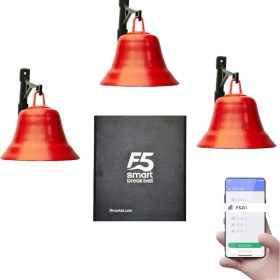 Resim F5 Smart Fabrika Mola Zil Saati Seti Üç Çanlı Set 