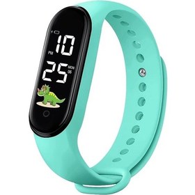 Resim Sunshine022 Sevimli Dinozor Led Spor Ve Günlük Kullanım Saati Açık Yeşil Diğer 