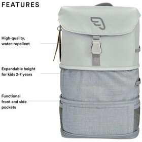 Resim Stokke Jetkids Crew Backpack Green Aurora Yataklı, Geniş Hacimli Çocuk Sırt Çantası Açık Yeşil 