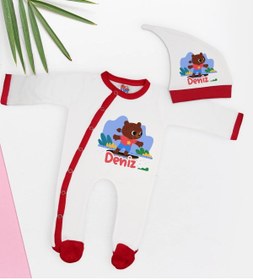 Resim Bitmeyen Kartuş Bk Kids Kişiye Özel Bebek Kıyafeti, Bebek Giyim Hediyesi, Tulum Zıbın Ve Kukuletalı Şapka Seti-9 