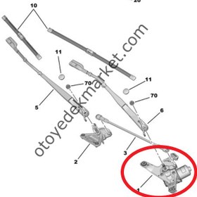 Resim Opel Astra (2022-2024) Ön Cam Silecek Motoru (Orijinal) 