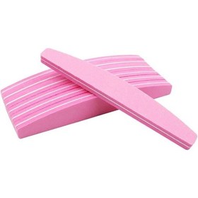 Resim Koodmax Aşınmaya Dayanıklı Kumlu Çift Taraflı Tırnak Törpüsü Yarım Ay 100/180 Pembe 