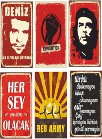 Resim Devrim 6lı Ahşap Poster Seti 