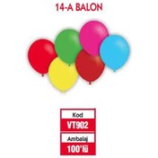 Resim Vatan Balon Karışık Renk ( 14-A ) 100 LÜ VT902 