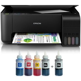 Resim Epson Tanklı L3250 Photoink Mürekkepli Yazıcı 4 Renk Bitmeyen Kartuşlu 1 Siyah Mürekkep li Bk8906049015123 Epson 