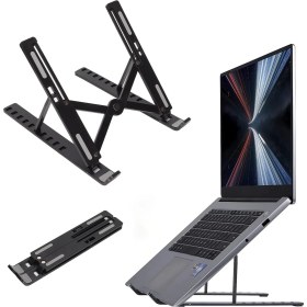 Resim Storemax Taşınabilir 10 Kademeli Sert Plastik Laptop Stant Bilgisayar Stant Notebook Stant Tüm Laptoplarla Uyumlu Bilgisayar Standı Taşınabilir Kaymaz Stant Dizüstü Bilgisayar Stantı 