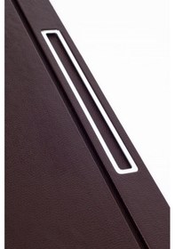 Resim Turgut Office Deri Kapaklı Masa Sümeni Kahve Krom Detaylı 50 x 35 CM 