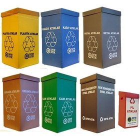 Resim Sıfır Atık Kolisi 70 Litre 7Li Set 