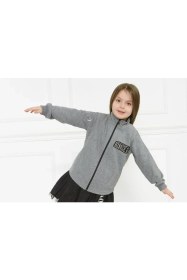 Resim Gökçecik Tekstil Çocuk Unisex Gri Stop Mont - Ceket Bebek Hırka Kız Erkek Çocuk Fermuarlı Dış Giyim Kidsabu 