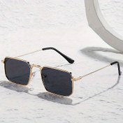 Resim Avrupa ve Amerikan Erkek ve Kadın Moda Gözlükleri, Metal Dekoratif Şıklık 