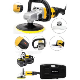 Resim Özgürce 4500W 6 Kademe Çelik Şanzuman Devir Ayarlı Polisaj ve Cila Makinesi 