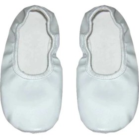 Resim Beyaz Pisipisi Bale Ayakkabısı Bir Beden Büyük Sipariş Veriniz 24 No 