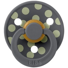 Resim Bibs Studio Polka Big Kauçuk Emzik - Iron Sage 0-6 Ay 
