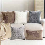 Resim Bohem Tropikal Yaprak Desenli Yastık Kılıfı 45.72x45.72 cm, Çağdaş Stil, Suni Kadife Nakış, Gizli Fermuar, Makinede Yıkanabilir, Polyester, Oturma Odası, Kanepe, Yatak Dekorasyonu için 