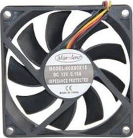 Resim Fan 80X80X15 12V Dc 3 Kablo 