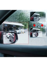 Resim Büro Ev Ofis Arabası İçin Araç Dışı 4 Parça Buğu Yan Ayna Cam Yağmur Kaydırıcı Film Seti 