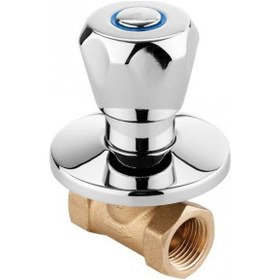 Resim Acem Ankastre Ara Kesme Stop Valf Pirinç 1/2 Metal 