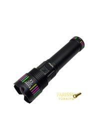 Resim Gold Silver Gs-15250 110w 11000 Lümen Profesyonel Şarjlı El Feneri - 2 Km Menzilli Zoomlu Powerbank Özellikli Siyah 