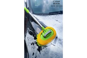 Resim Özbience Araç Temizlik Fırçası ve Paspas Jant Temizleme Seti, 1 Adet Yedek Bezli 