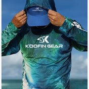 Resim KOOFIN GEAR Erkekler için Hızlı Kuruyan Kapüşonlu Sweatshirt - Uzun Kollu, Güneş Koruma Balıkçılık Gömleği Koyu Yeşil | Hafif ve Nefes Alabilir, Her Mevsim İçin Uygun 