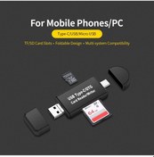 Resim Tenfowee Hızlı Usb Type-c/otg Kart Okuyucu - Sd/tf Kart Yazıcı, Pc Ve Akıllı Telefonlar İçin 3'lü Portlu 