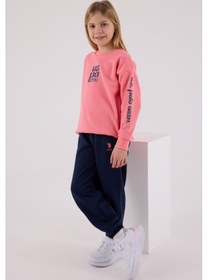 Resim U.S. Polo Assn. U.s. Polo Assn Kız Çocuk Pembe Eşofman Takımı 5274-48835 Pembe 