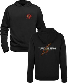 Resim Alfa Tshirt Flash Tasarımlı Burç Siyah Ön Arka Baskılı Çocuk Sweatshirt 