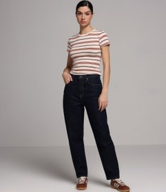 Resim Mom Fit Kadın Koyu İndigo Jean Pantolon Colin's