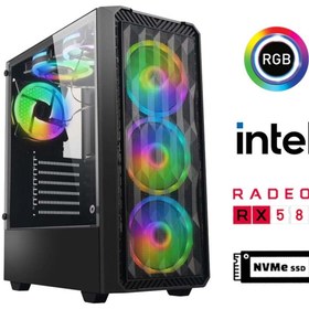 Resim XASER GX10 i5 4570 16GB Ram 512GB M.2 NVMe SSD 8GB RX580 Masaüstü Oyuncu Bilgisayarı 