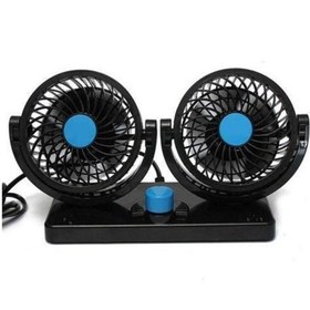 Resim 12v Çift Pervaneli, Çift Kademeli Oto Vantilatör-araç Fanı Çakmaklık Girişli 