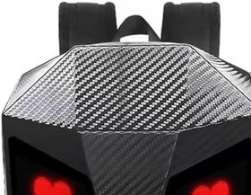 Resim Led Motosiklet Binicilik Sırt Çantası, Büyük Kapasiteli Programlanabilir Karbon Fiber Doku Tasarımı Motosiklet ve Diğer Senaryolar Seyahat İçin 
