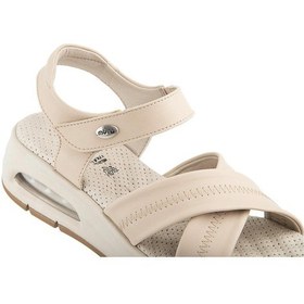 Resim Muya Plivati Airmax Topuk Dik. Memory Foam Kadın Sandalet Krem Krem 