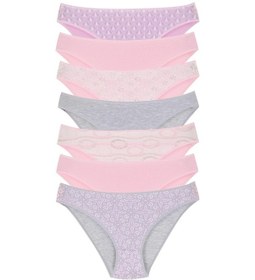 Resim 18001-3 Kadın 7'li Pinks Bikini Külot Paketi V7-penbe Mix Çok Renkli 