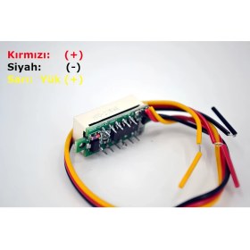 Resim Motoraid Dijital Dc Voltmetre 0-100V Mavi Rakam Çerçevesiz Küçük Dikdörtgen Voltmetre 